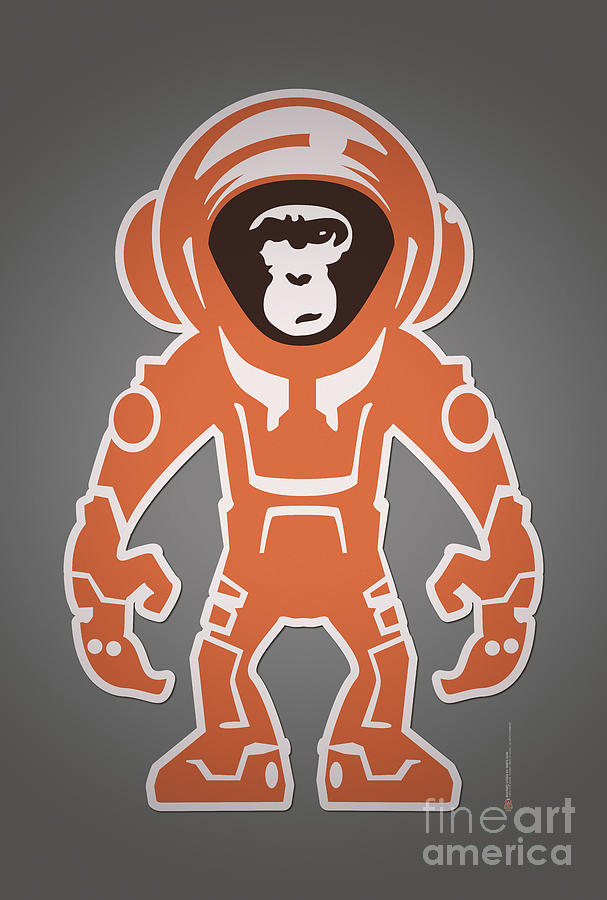 San Diego Digital Art - Monkey Crisis On Mars by Tom Mayer II Monkey Crisis On Mars