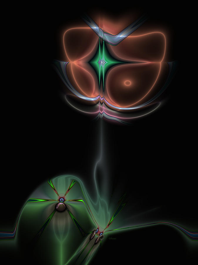 Fractal Digital Art - Monkey Flower by Harmen Wiersma