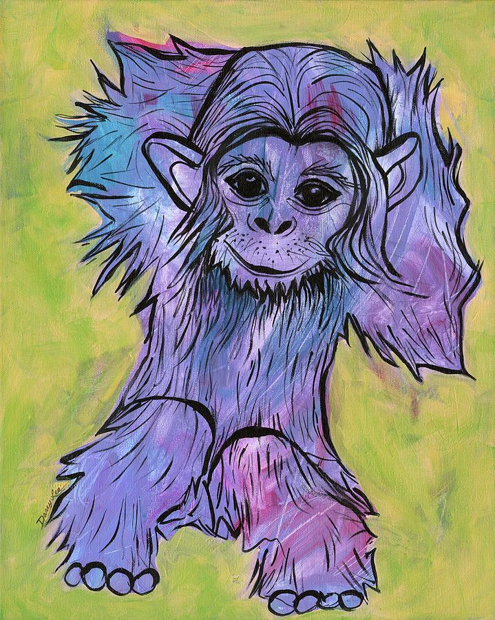 Monkey Mischief Painting by Darcy Lee Saxton