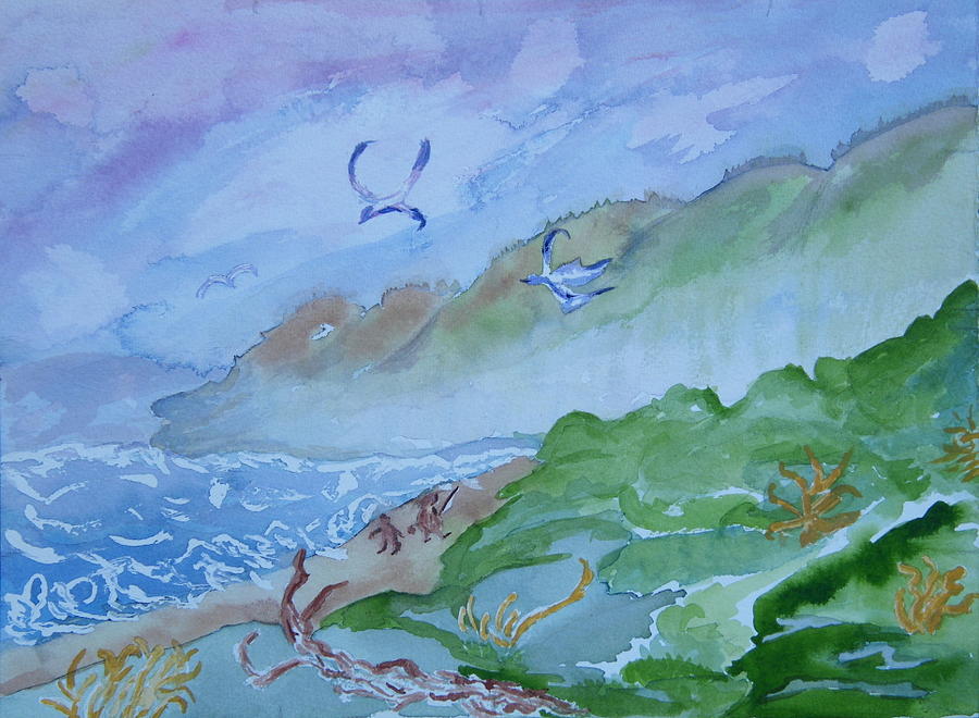 Oregon Painting - Monkeys Head Point Oregon by Margaret G Calenda Oregon Painting - Monkeys Head Point Oregon by Margaret G Calenda