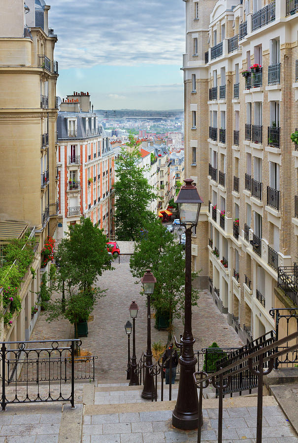Monmartre Street In Paris Photograph