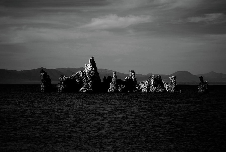 Black And White Photograph - Mono Lake Tufas California - Black and White by Tianxin Zheng