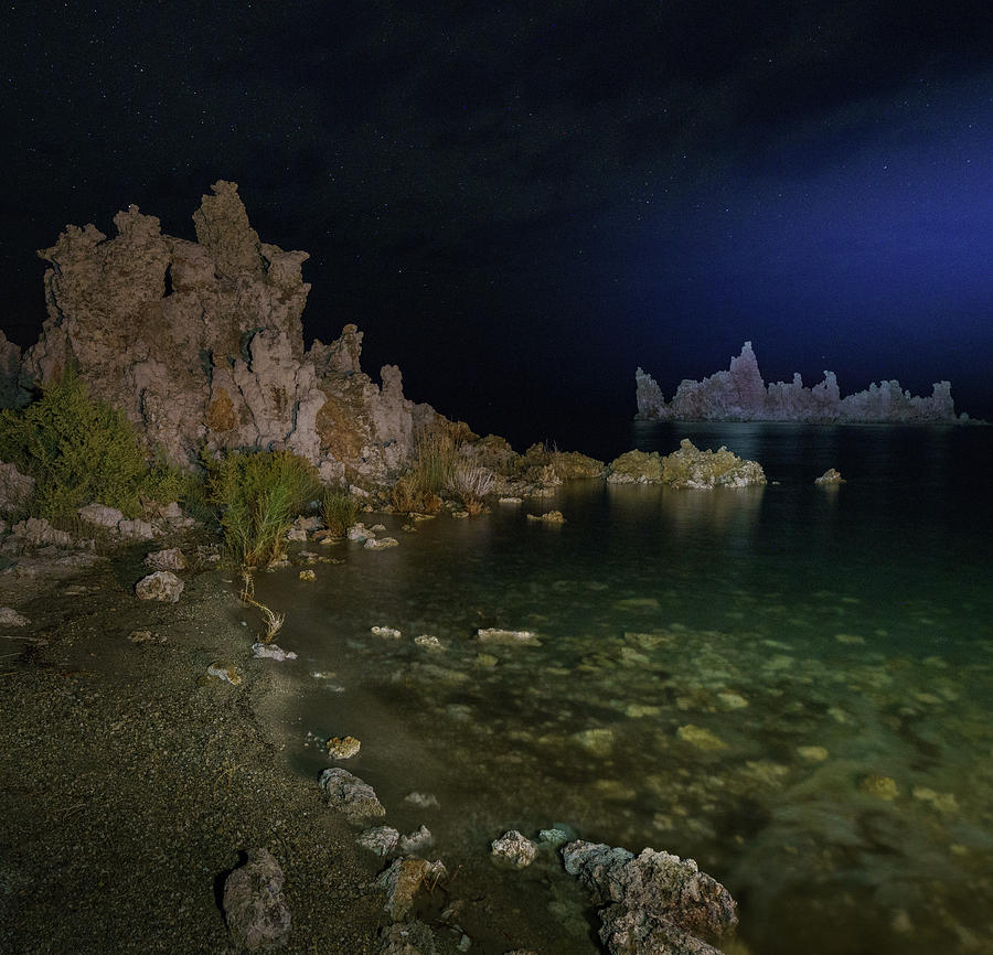 Mono Lake Tufa at Lakeside Photograph by Hal Mitzenmacher