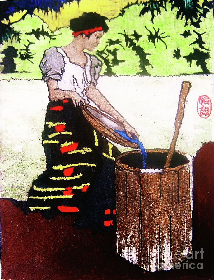 Figurative Painting - Monobo chores by Thea Recuerdo