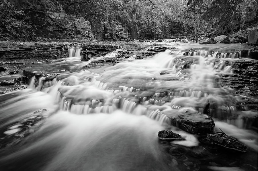 Monochromatic River - Columbus Ohio Photograph by Gregory Ballos - Pixels