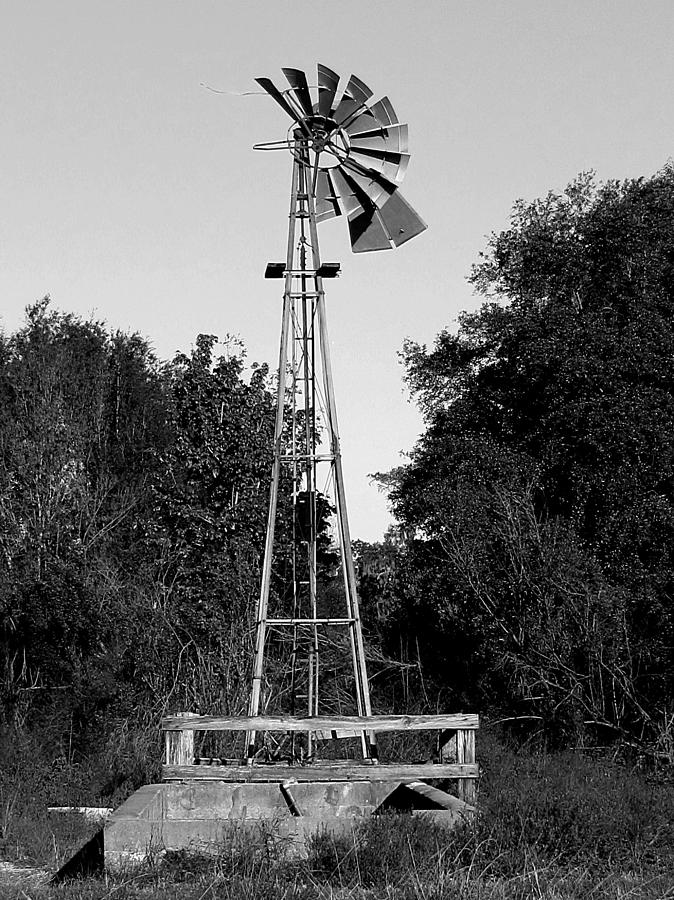 Monochrome Abandoned Windmill Whisper Windmill   Photograph by Christopher Mercer