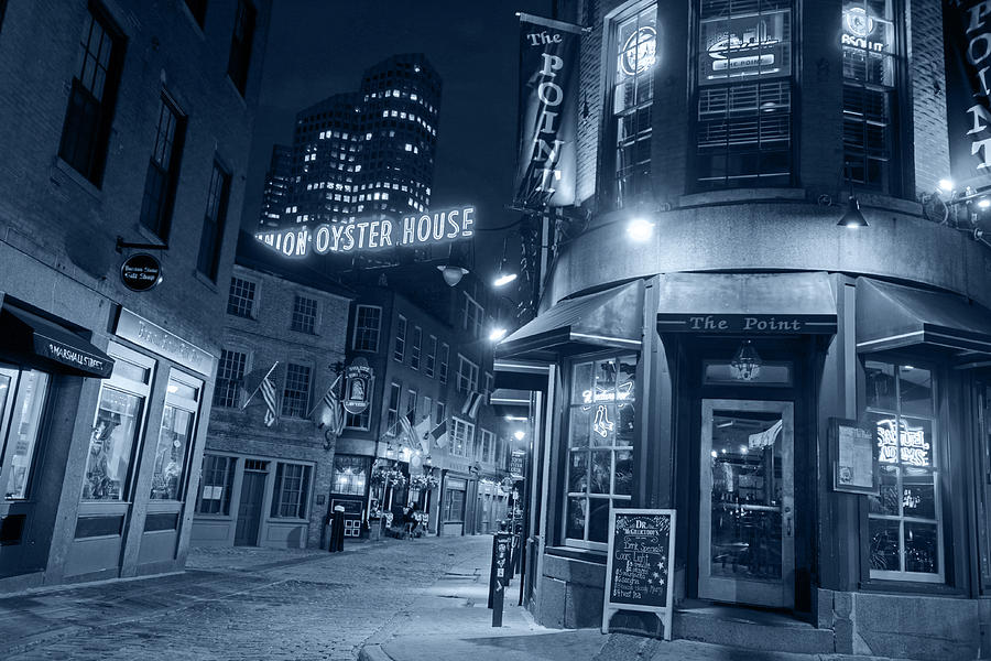 Monochrome Blue The Point Marshall Street Boston MA Photograph by Toby McGuire