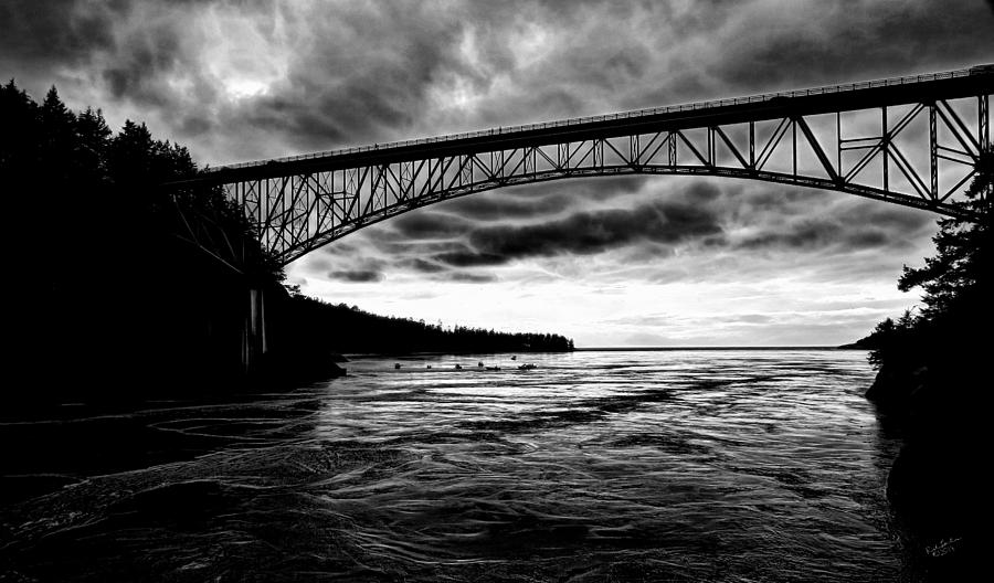 Monochrome Bridge Photograph