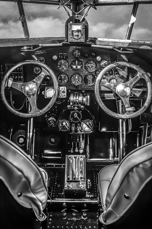 Monochrome Cockpit Photograph by Chris Smith