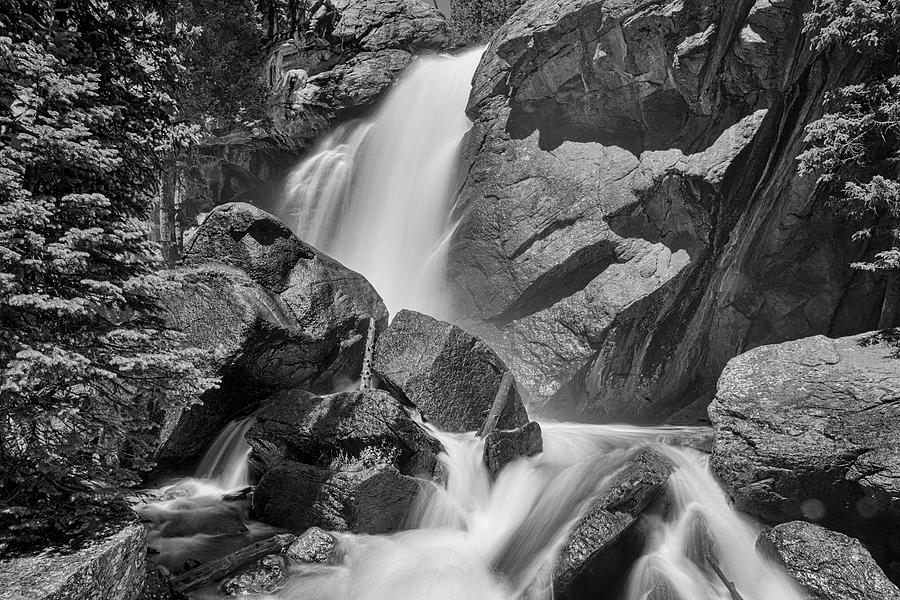 Monochrome Colorado Ouzel Falls Photograph by James BO Insogna