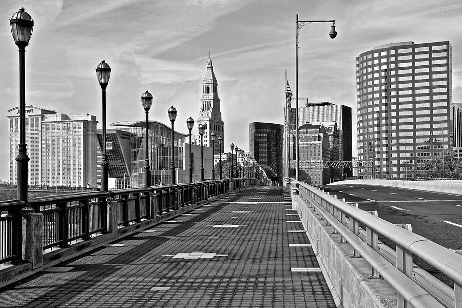 Monochrome Hartford Skyline Photograph by Frozen in Time Fine Art Photography