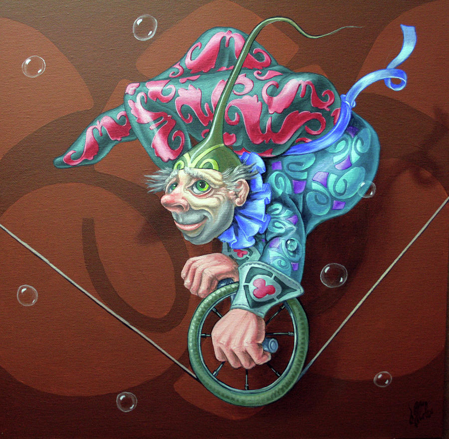 Monocycle Painting by Victor Molev
