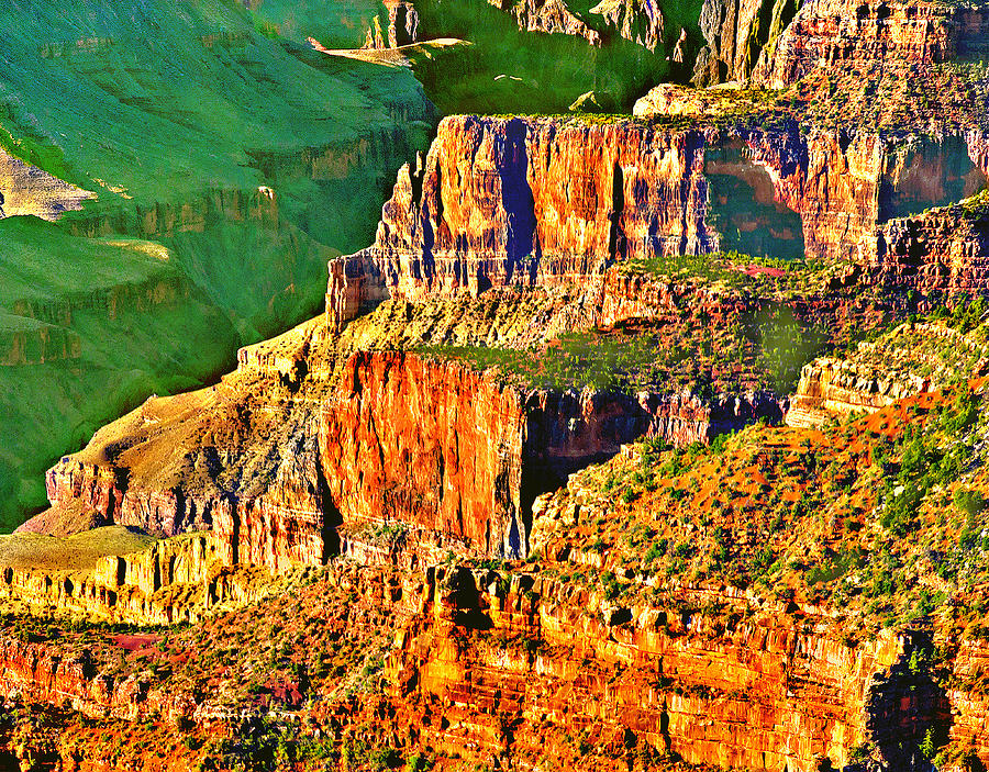 Grand Canyon National Park Painting - Monolith North Rim Grand Canyon by Bob and Nadine Johnston