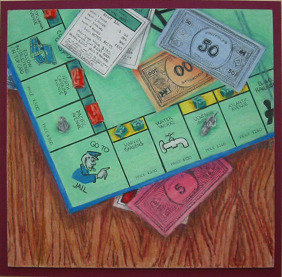 Monopoly Drawing by Michelle Meyer