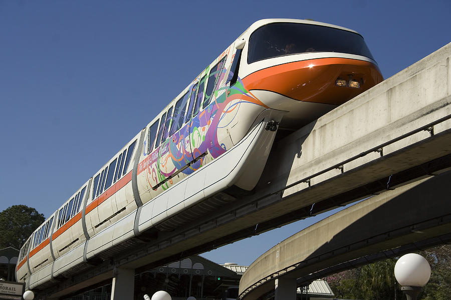 Monorail at Disney World Photograph by Carl Purcell - Pixels