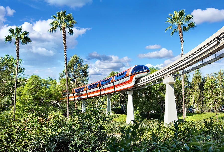 Monorail Photograph - Monorail Orange  - September 20, 2015 by Todd Young