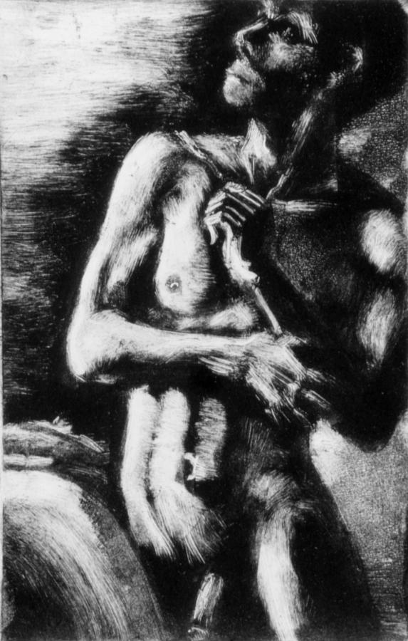 Nude Painting - Monotype Series 30 by John Clum