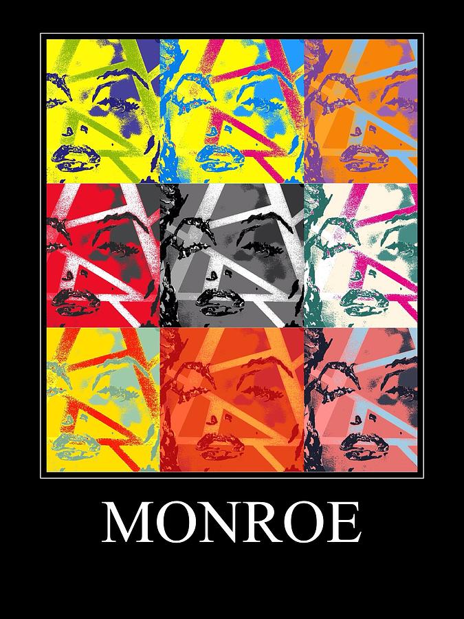 Monroe poster Painting by Robert Margetts