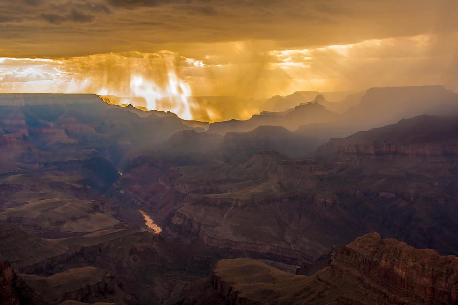 Monsoon at Grand Canyon Photograph by Kathleen McGinley