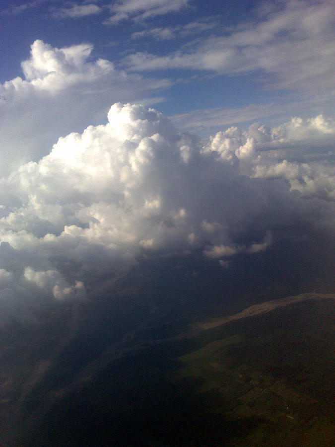Monsoon clouds over the Gangetic Plain 2 Photograph by Padamvir Singh
