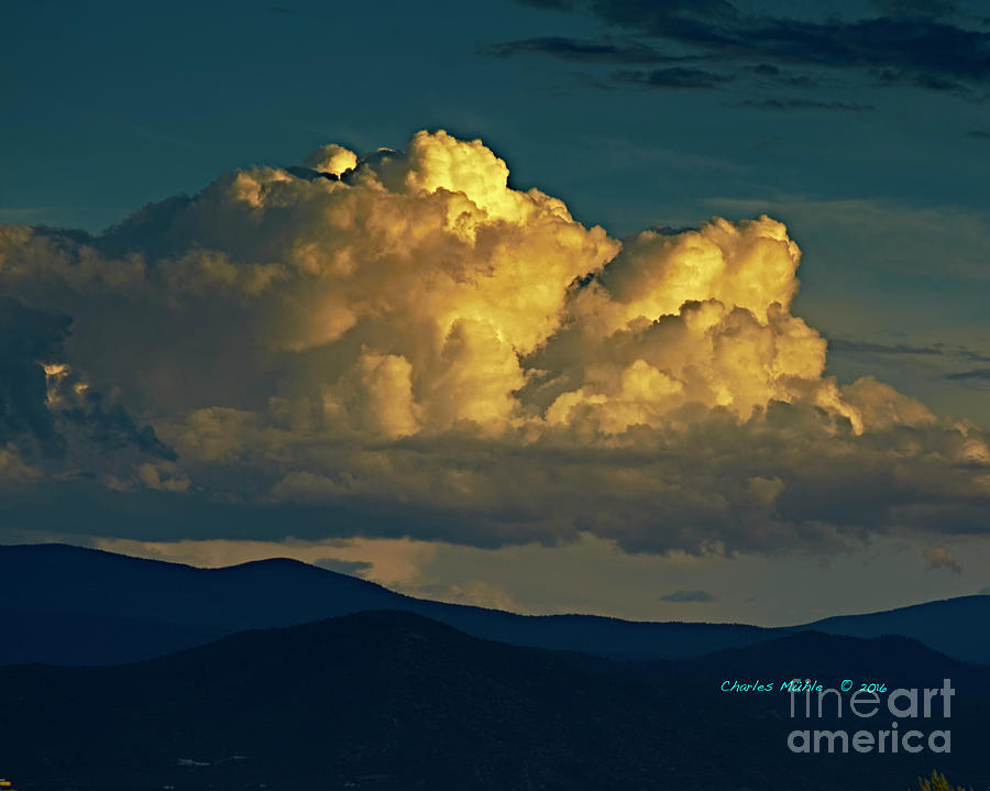 Monsoon in Taos Photograph by Charles Muhle