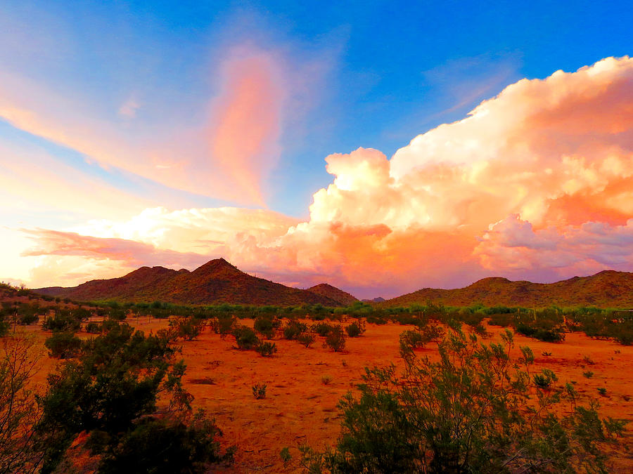 Arizona Monsoon Storm Sunset Photograph by Judy Kennedy