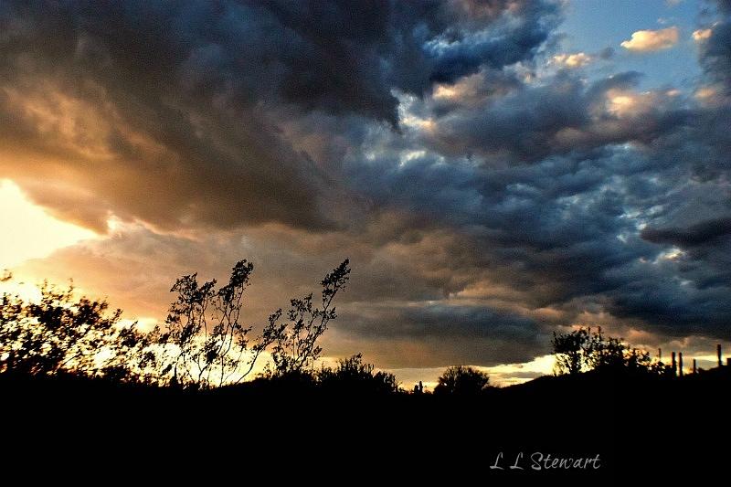Monsoon Sunset Photograph by L L Stewart