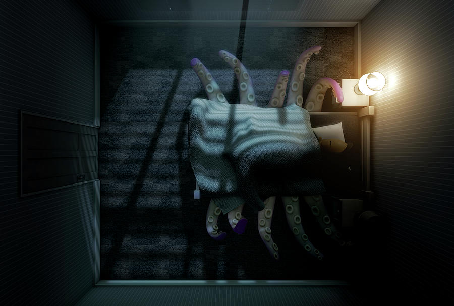 Monster Under The Bed Digital Art by Allan Swart