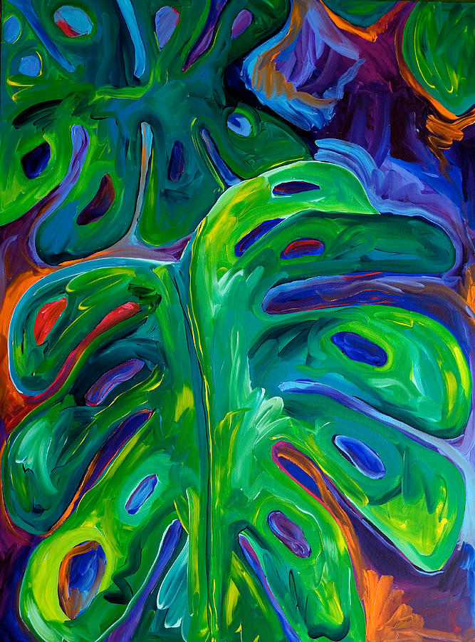 Leaves Painting - Monstera II by Beth Cooper