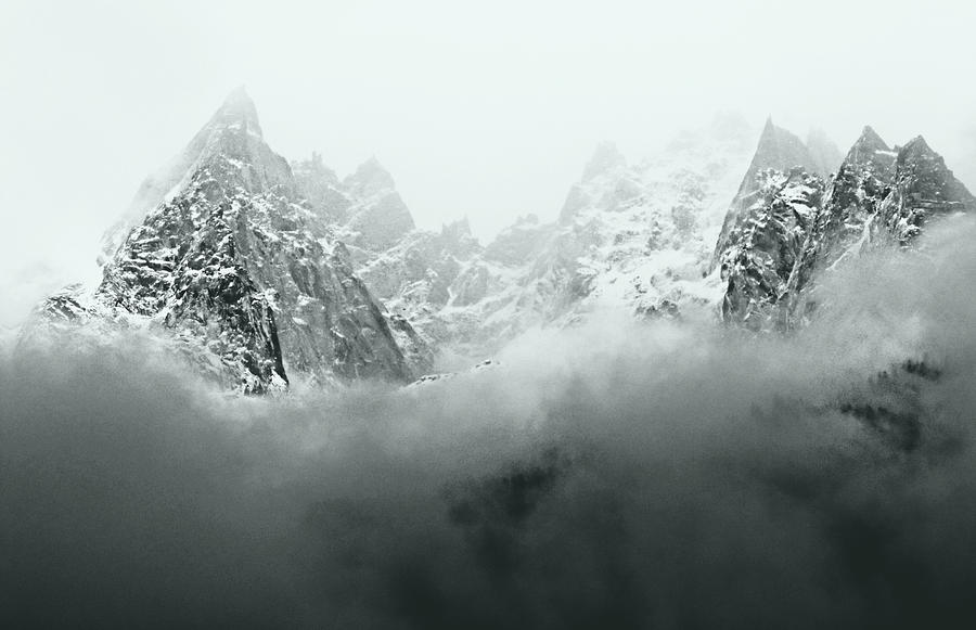 Mont Blanc in Black and White Photograph by KATIE Vigil