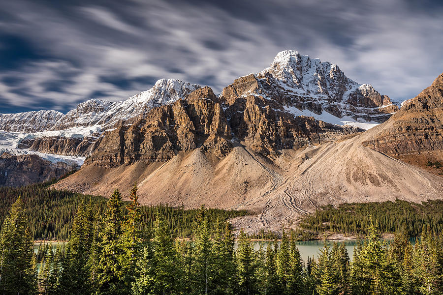 Banff National Park Photograph - Mont Crowfoot on the Icefield Parkway by Pierre Leclerc Photography