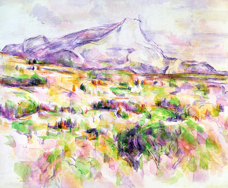 Mont Sainte Victoire From Les Lauves Painting By Paul Cezanne Fine