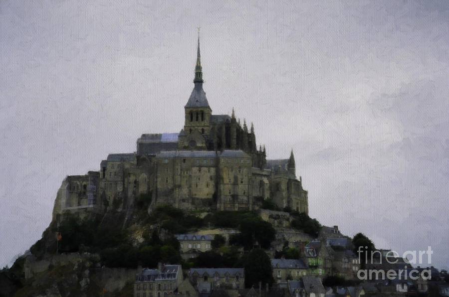 Mont St Michel Painting Photograph by Donna L Munro