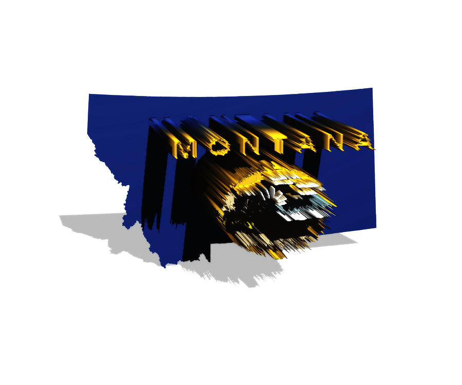 Glacier National Park Digital Art - Montana 6a by Brian Reaves