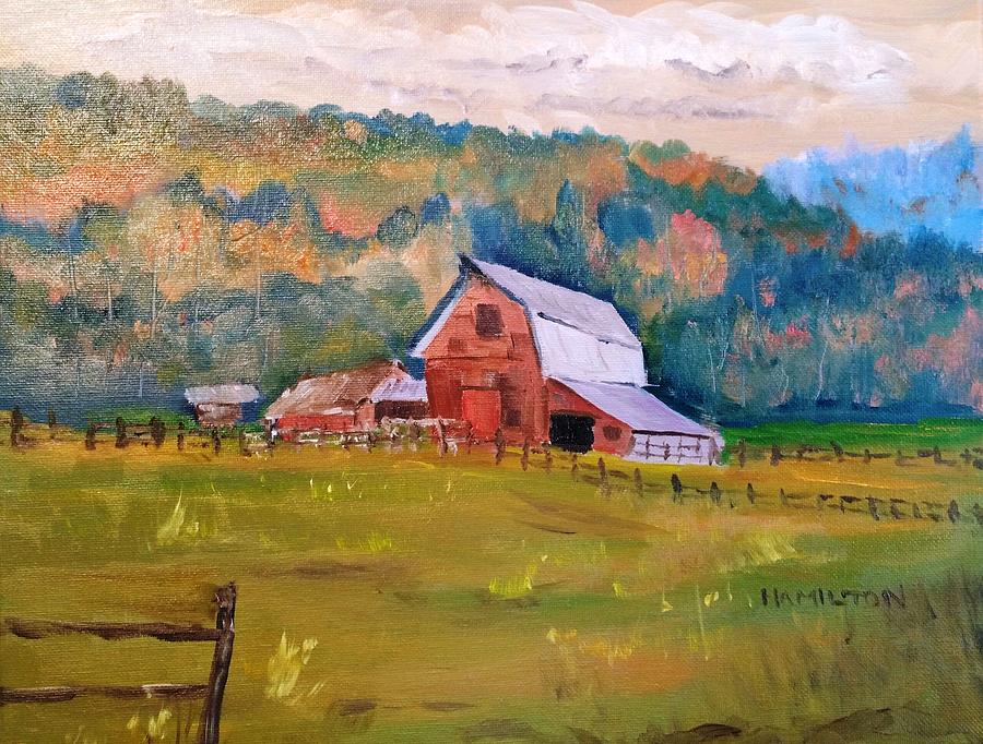 Montana barn Painting by Larry Hamilton - Fine Art America