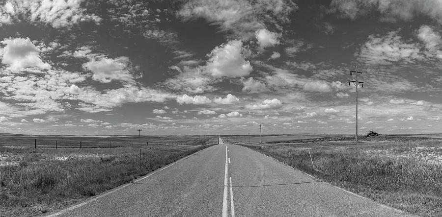 Landscape Photograph - Montana Big Sky Country Black and White  by John McGraw