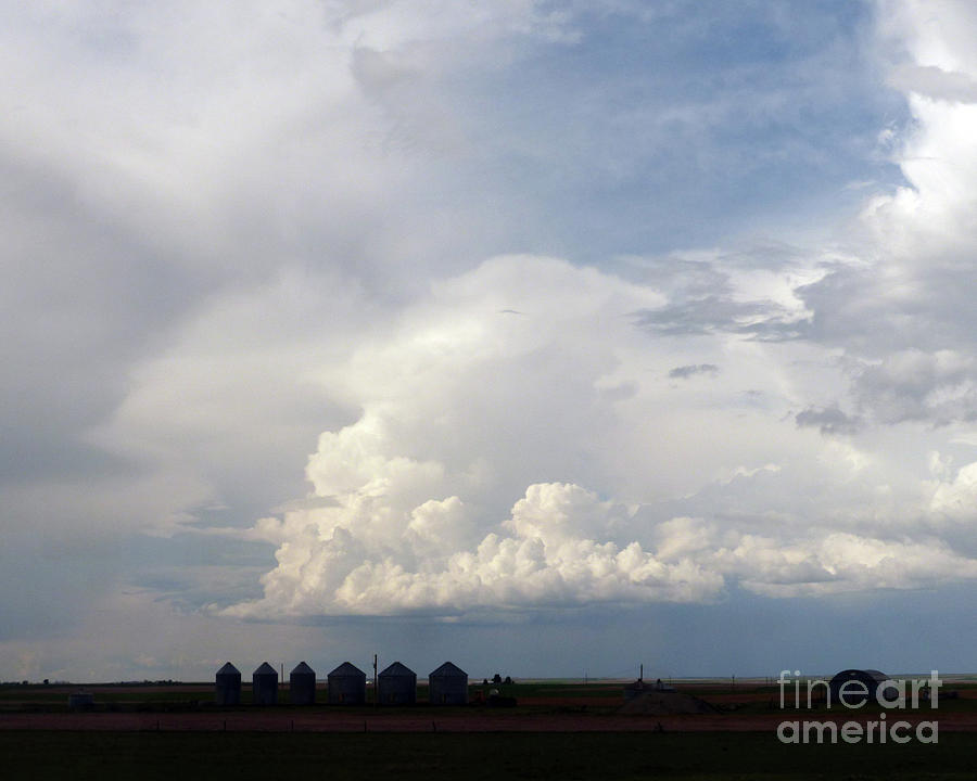 Montana Big Sky with farm buildings Photograph by Paula Joy Welter