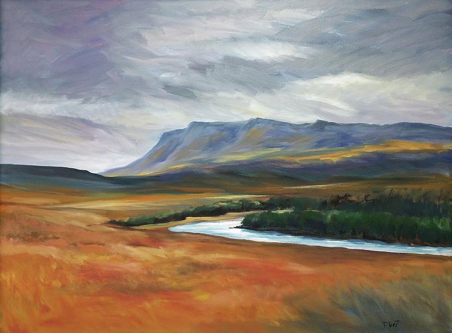 Montana Butte Painting by David West Pixels