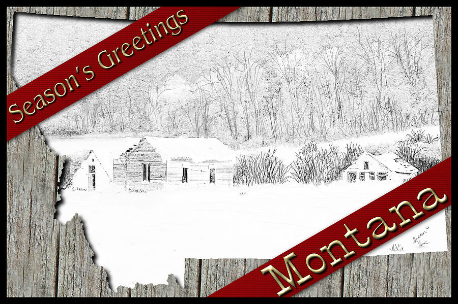 Montana Christmas Digital Art by Susan Kinney