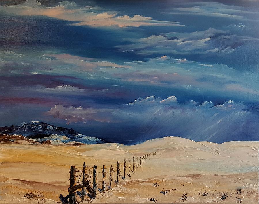 Montana Colliding Storm Fronts       1 Painting by Cheryl Nancy Ann Gordon