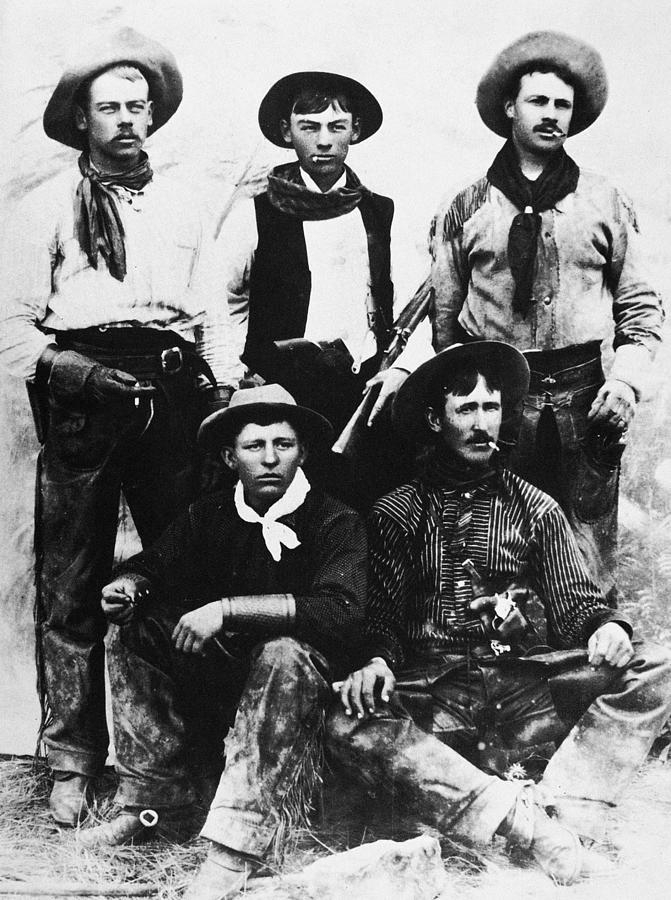 Montana Cowboys Photograph by Granger