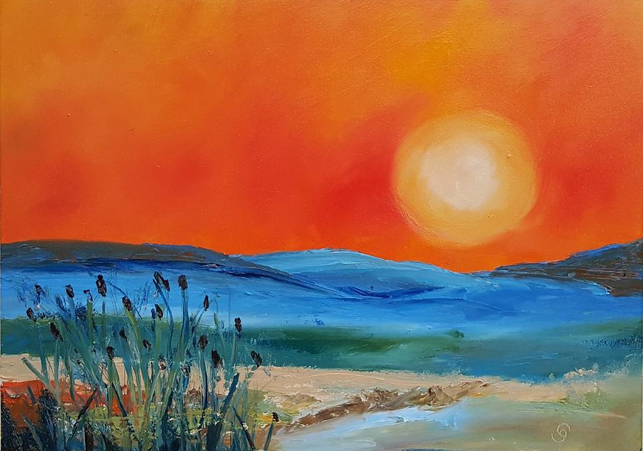 Montana Firery Sunset             49 Painting by Cheryl Nancy Ann Gordon