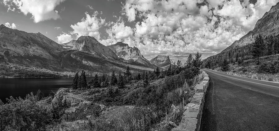Montana Going to the Sun Road Black and White  Photograph by John McGraw