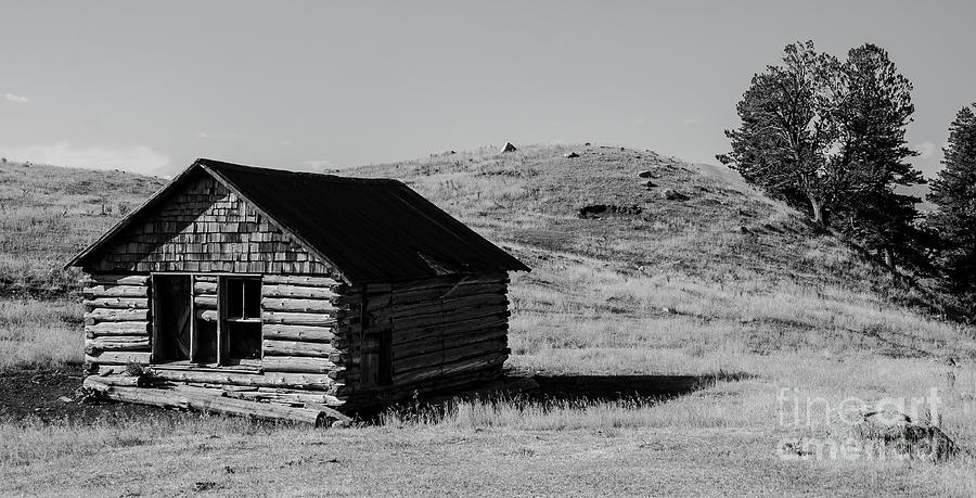 Vintage Photograph - Montana Homestead by Nick Boren