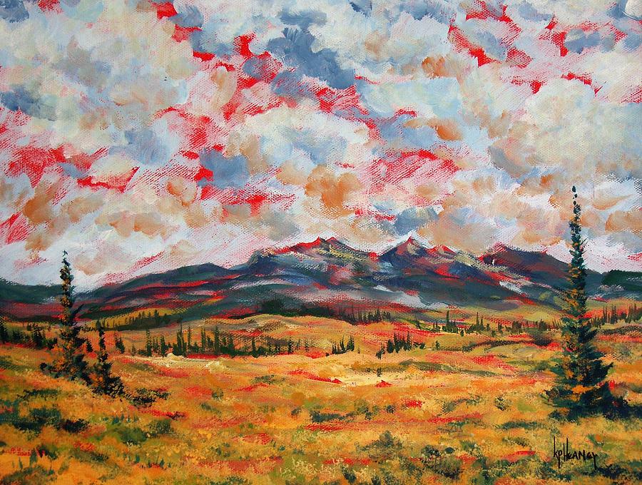 Montana Mountains Painting by Kevin Heaney