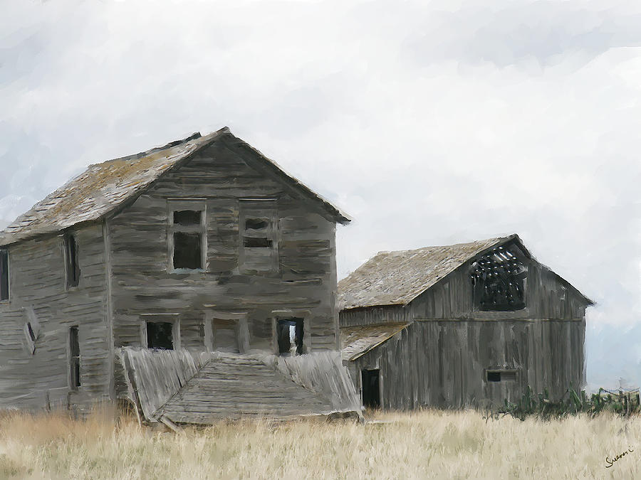 Montana Past Painting by Susan Kinney