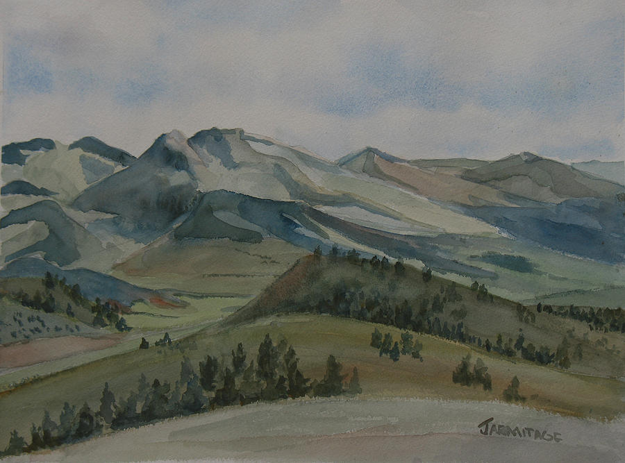 Mountain Painting - Montana Skyline by Jenny Armitage