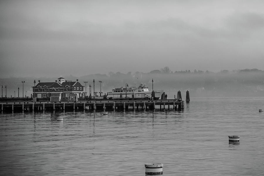 Montauk Ferry Dock Mixed Media by Robert Zeigler
