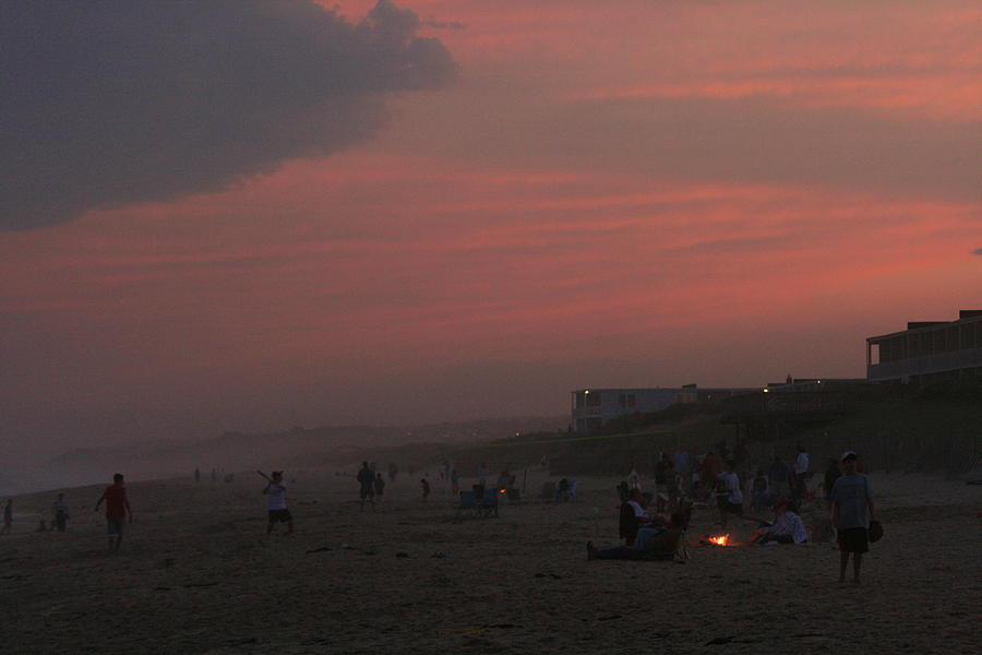 Montauk Fires on the Beach Photograph by Christopher J Kirby