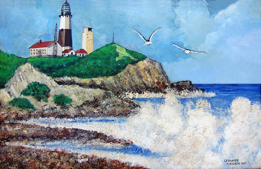 Montauk Point Long Island NY Painting by Leonardo Ruggieri